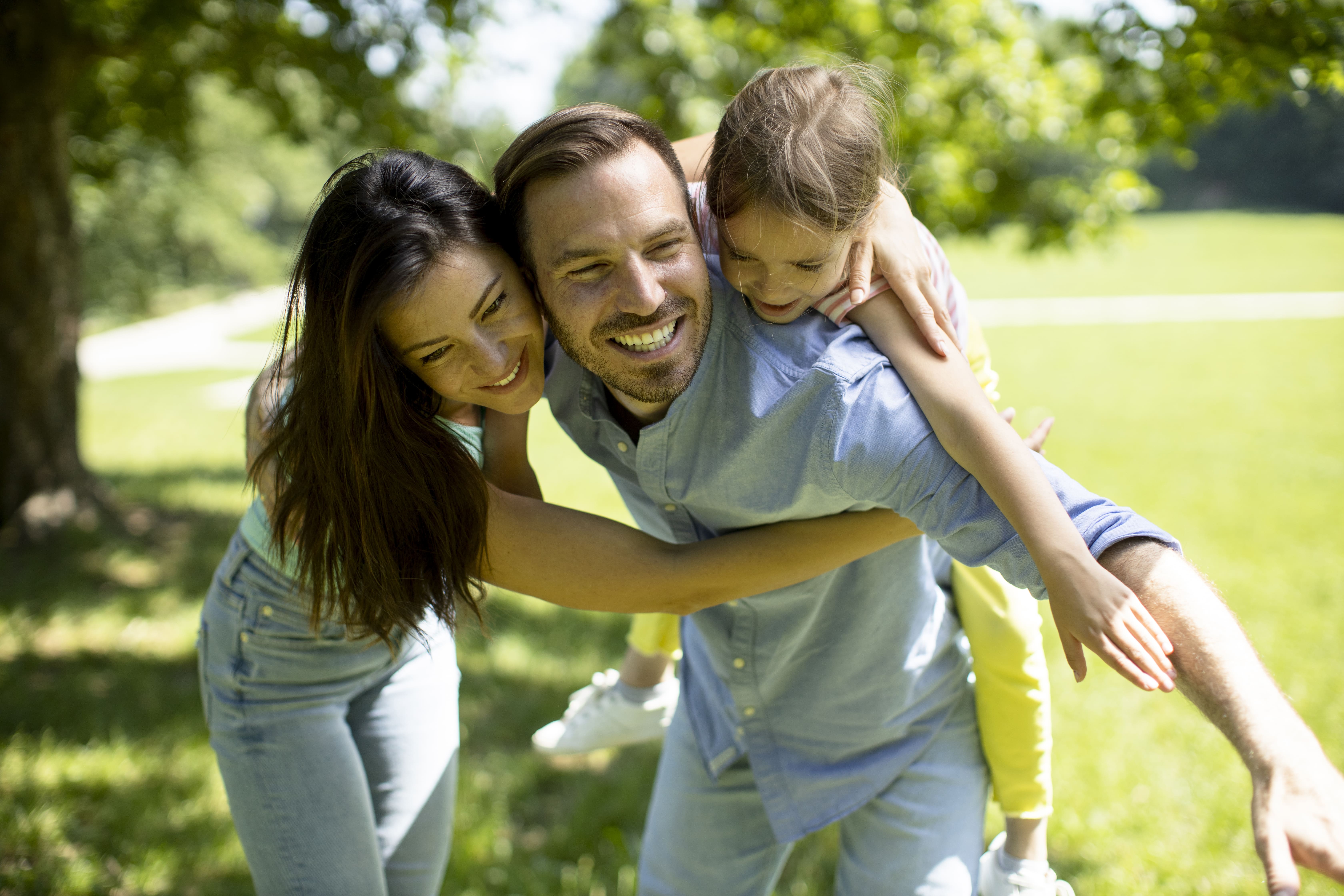 Happy family on virtual doctor call